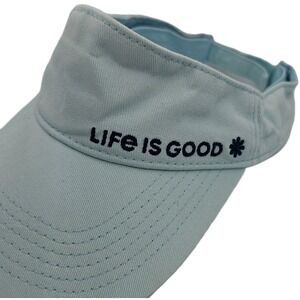 Life Is Good Pale Blue Visor one size Women's‎ Men's Unisex Hat Cap